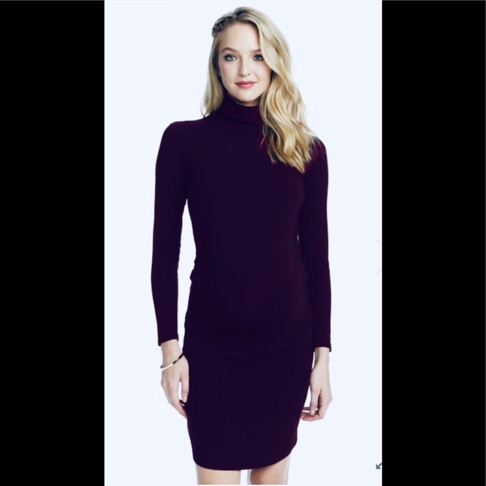 Classic Black Turtle Neck Body-Con Dress sz XS NWT